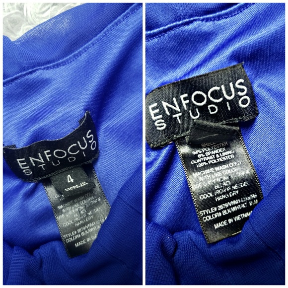 DRESSES | Blue/Blk/White Contrast Bodycon! - Picture 6 of 7